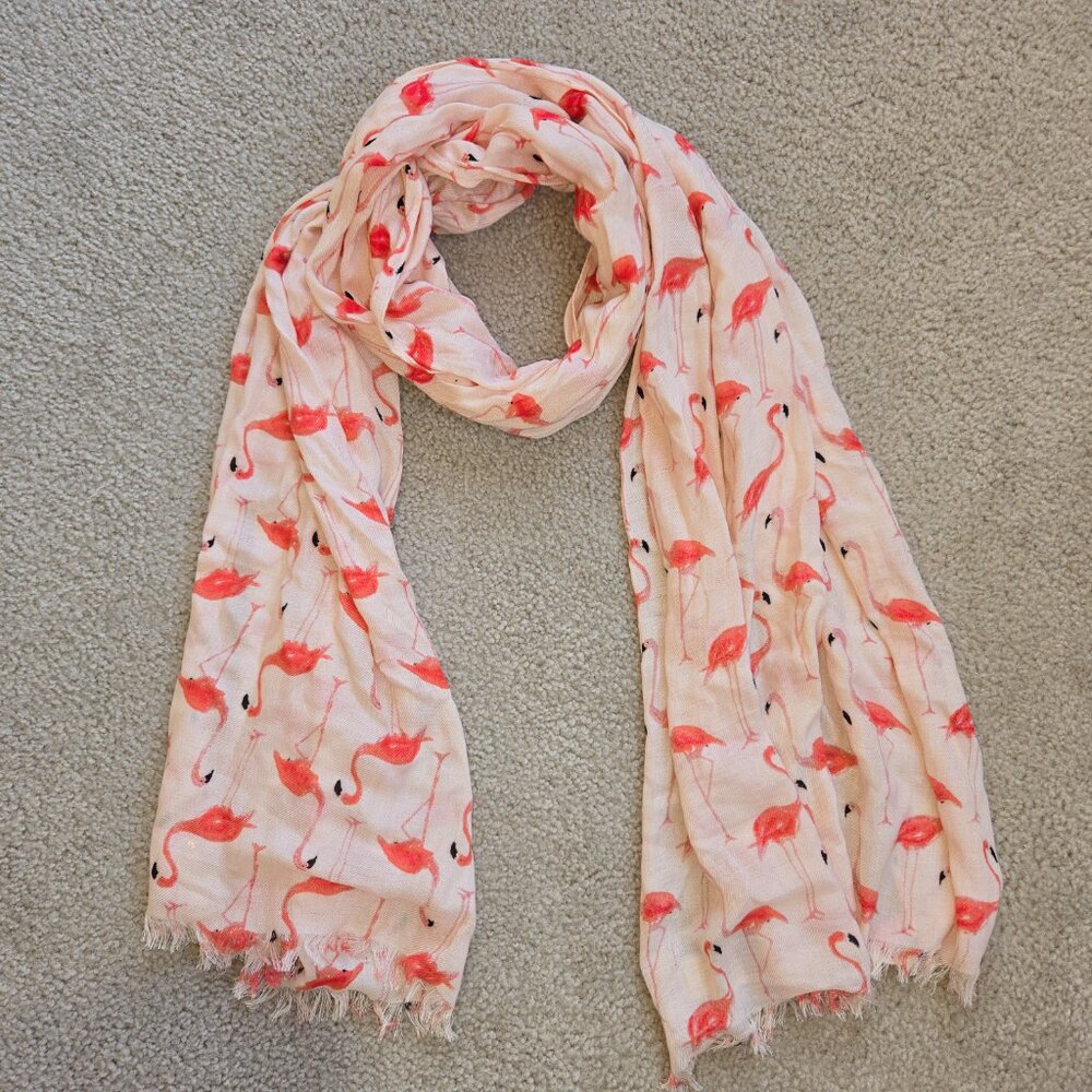 kate spade Flamingoes Scarf Summer Lightweight